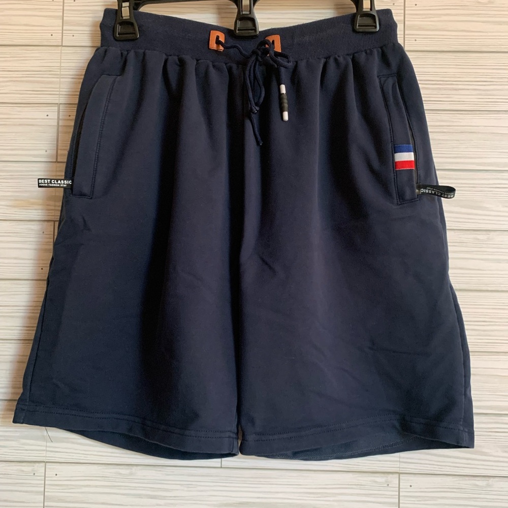Best classic Men's Navy Drawstring Casual Shorts